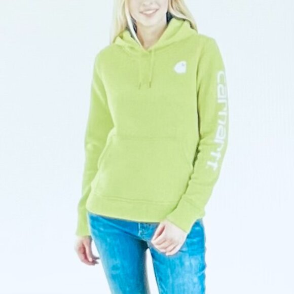 Carhartt Long Sleeve Graphic Hoodie in Green (XS to S) New with Tag - Picture 3 of 14